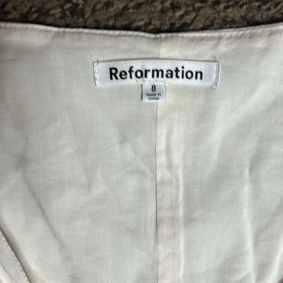 REFORMATION Lawrence Organic Cotton Blouse size 8 - Picture 12 of 14